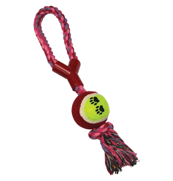 Παιχνίδι σκύλου μπάλα με σχοινί 
