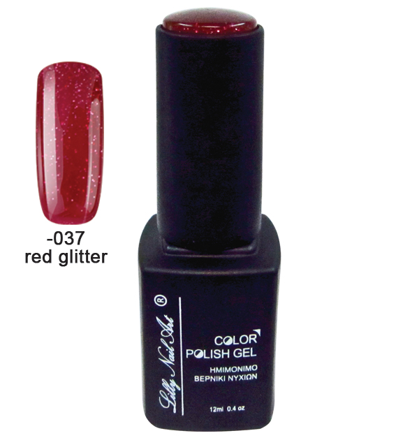 Ημιμόνιμο τριφασικό μανό 12ml - Red glitter [40504008-037]