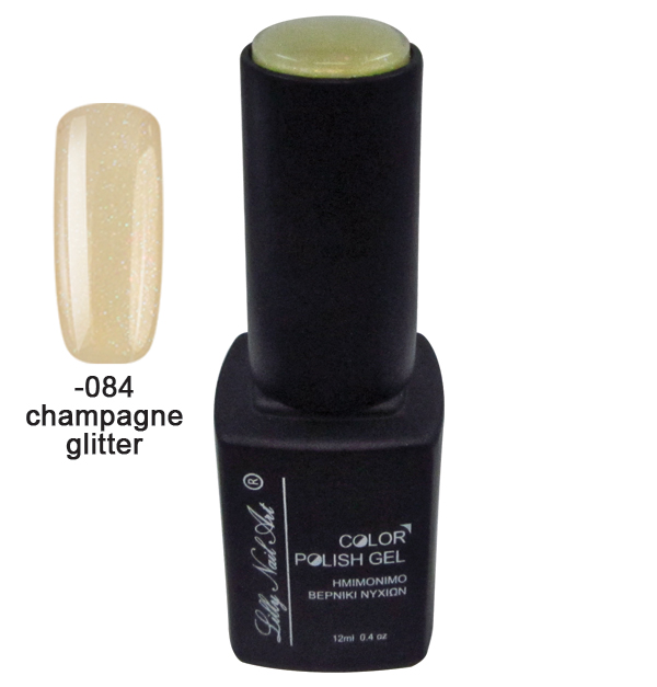 Ημιμόνιμο τριφασικό μανό 12ml - Champagne glitter 