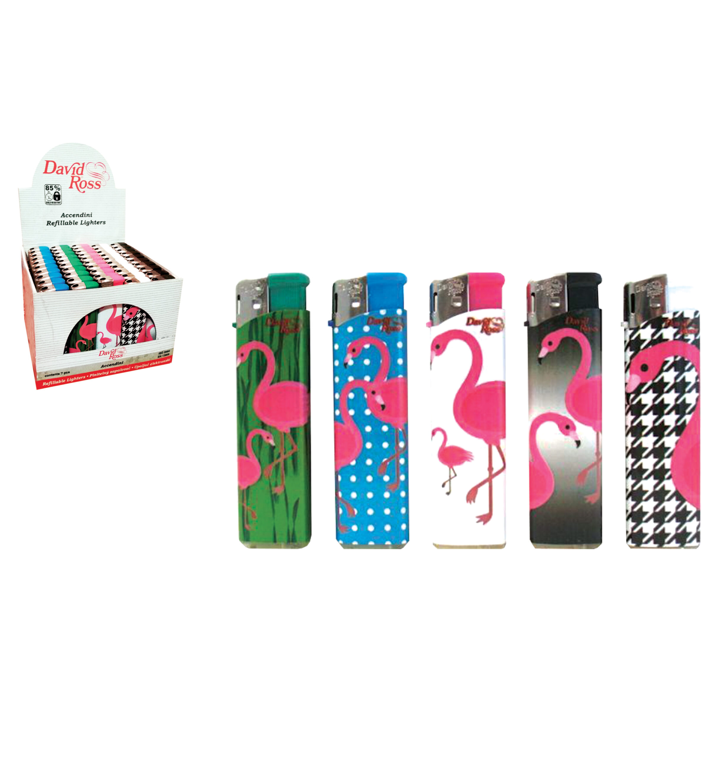 Αναπτήρας maxi ηλεκτρικός slim flamingo