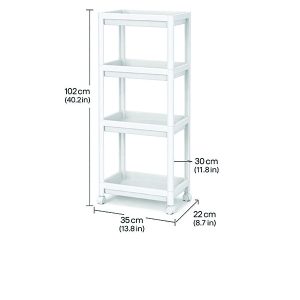 Πλαστική ραφιέρα με 4 ράφια 35x 22x 102 cm [00402671]