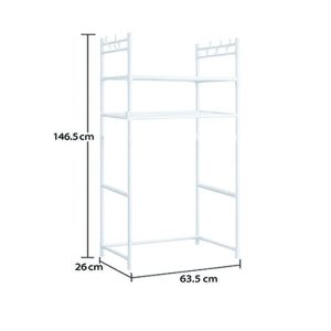 Ραφιέρα πλυντηρίου με 2 ράφια 63,5 x 26 x 146,5 cm [00402673]