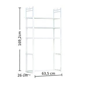 Ραφιέρα πλυντηρίου με 3 ράφια 63,5 x 26 x 169,2 cm [00402674]