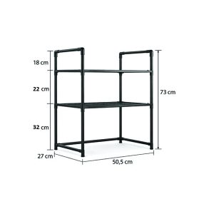 Μεταλλικό ράφι φούρνου μικροκυμάτων με δύο ράφια 50,5x 27x 73cm [00402676]