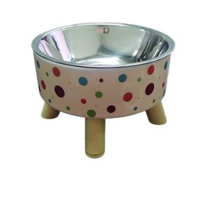 Μπόλ φαγητού σκύλου πλαστικό με ποδαράκια και μεταλλικό λεκανάκι[10501756]