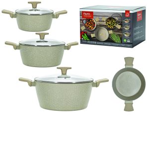 Σετ 3 κατσαρόλες πέτρας φ20,24,28cm [77652391]