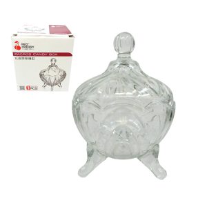 Φοντανιέρα γυάλινη με καπάκι - 13x9,5cm [00203169]