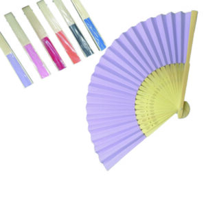 Βεντάλια χρωματιστή bamboo και χαρτί [20205023]