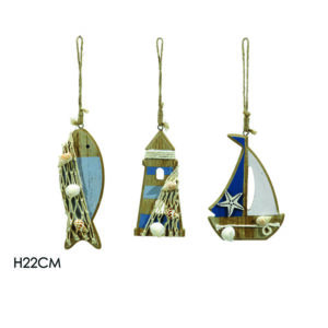 Καλοκαιρινό ξύλινο κρεμαστό διακοσμητικό 22cm [77420808]