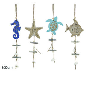 Καλοκαιρινό ξύλινο κρεμαστό διακοσμητικό 30cm [77635178]