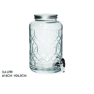 Γυάλινο βάζο αεροστεγές με βρυσάκι 3600ml [77703401]