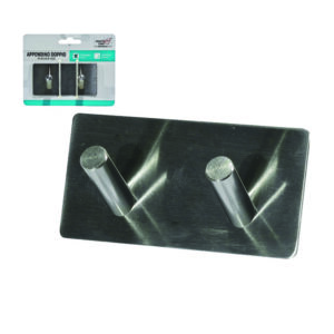 Αυτοκόλλητο κρεμαστράκι inox 2 θέσεων [77726066]