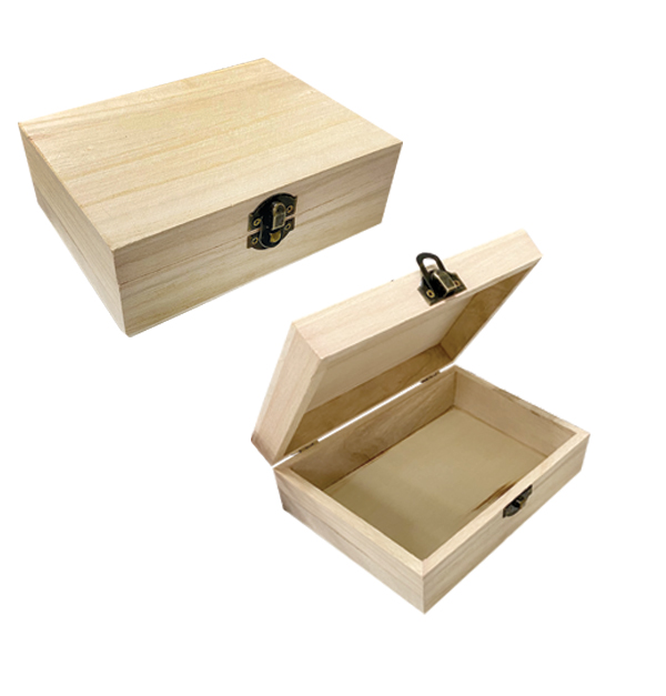 Αλουστράριστο ξύλινο κουτί με μεταλλικό κλείστρο [20601237]
