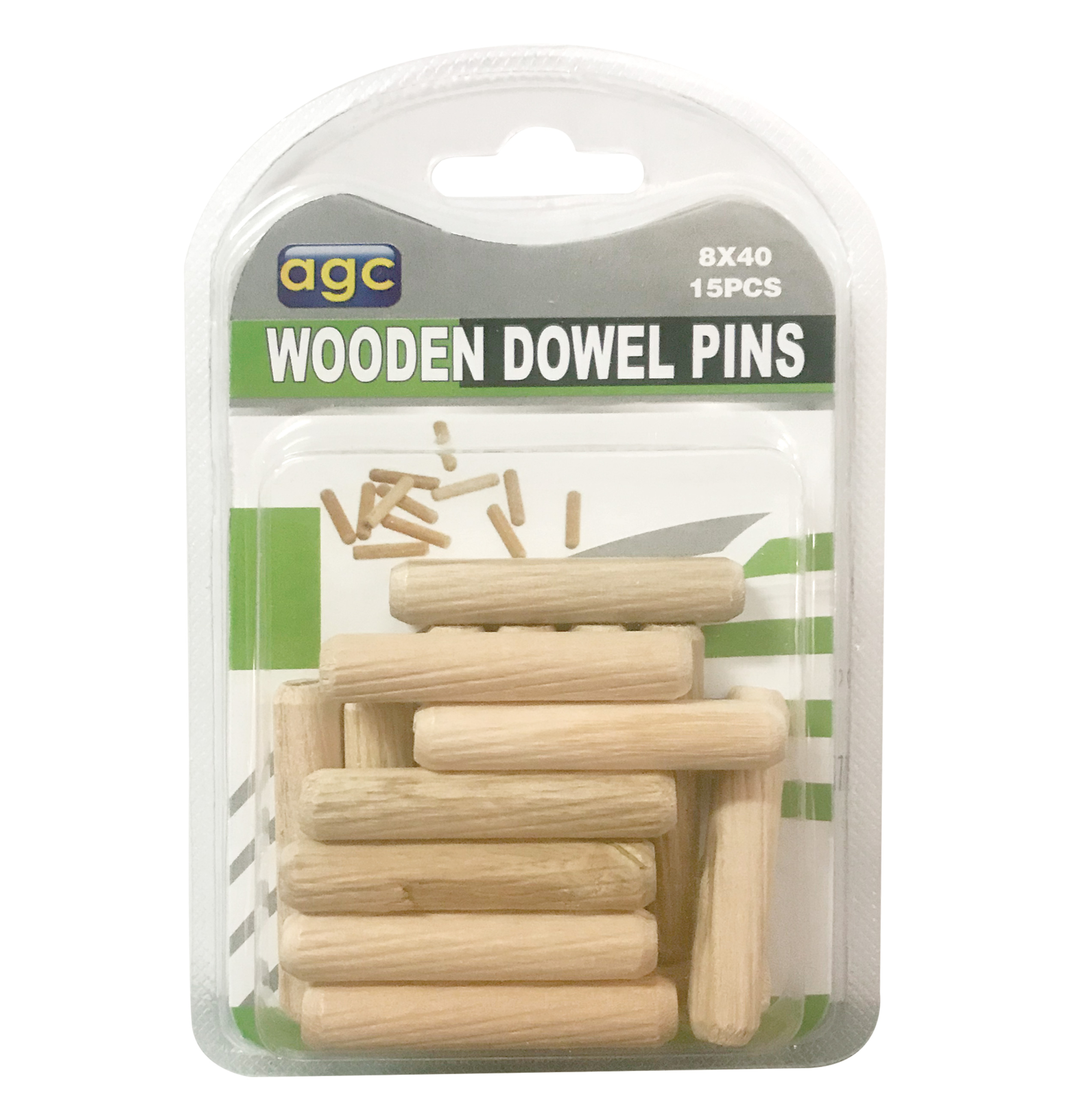 Set Of 15 Wooden Dowels O8mm 30601264