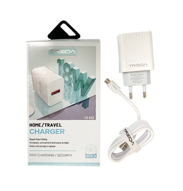 Treqa Φορτιστής usb adapter 18W CS-632 | micros [30601335]