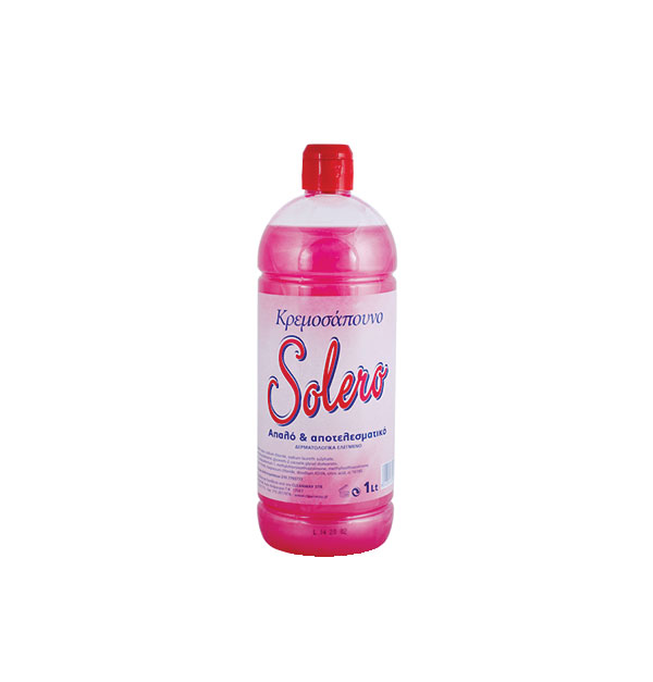 Ροζ υγρό κρεμοσάπουνο χεριών Solero 1lt 