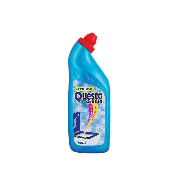 Μπλέ υγρό καθαριστικό τουαλέτας παπί 750ml Questo Aroma