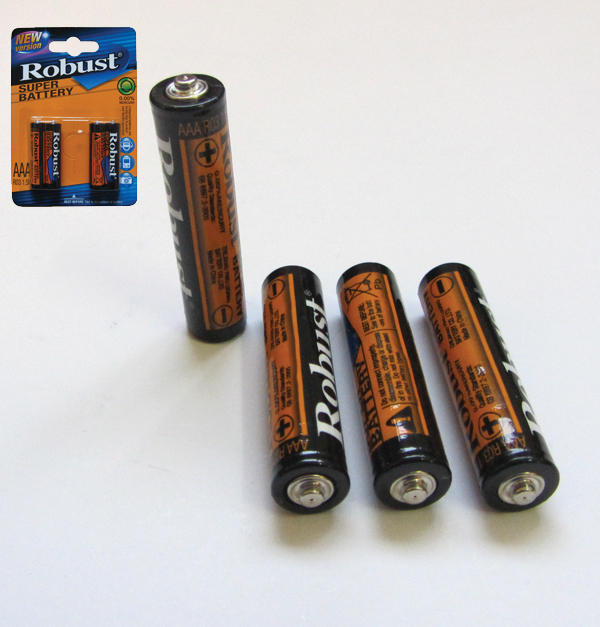 Συσκευασία 4 απλές μπαταρίες ΑΑΑ-R03 