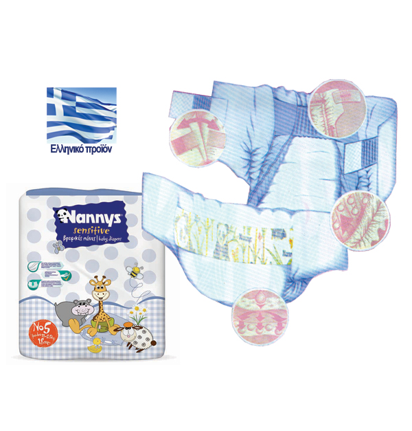 Πάνα Nanny's sensitive 18τεμ. 11-25kg