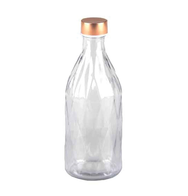 Γυάλινο μπουκάλι νερού Prisma 1 λίτρου με χρυσό βιδωτό καπάκι [70101882]