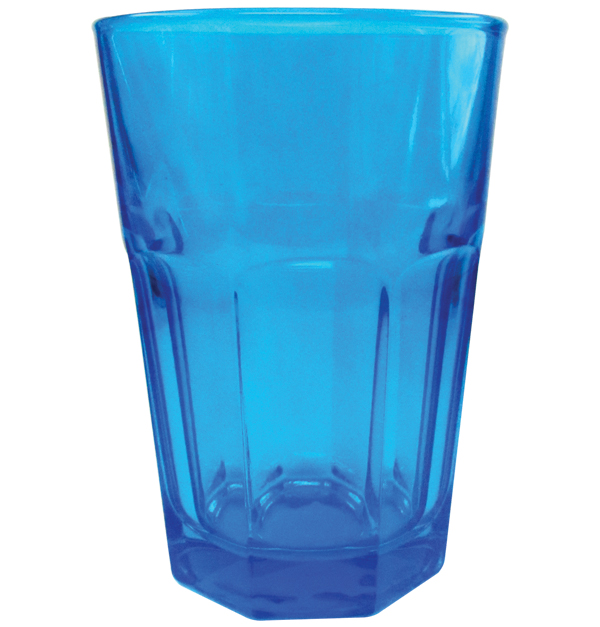 Μπλέ γυάλινο ποτήρι νερού [70301036]