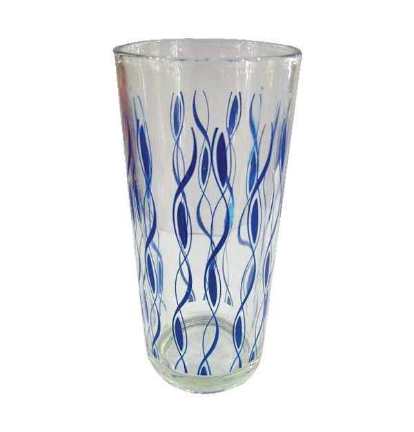 Σετ 6 γυάλινα ποτήρια νερού - Μπλε κύματα