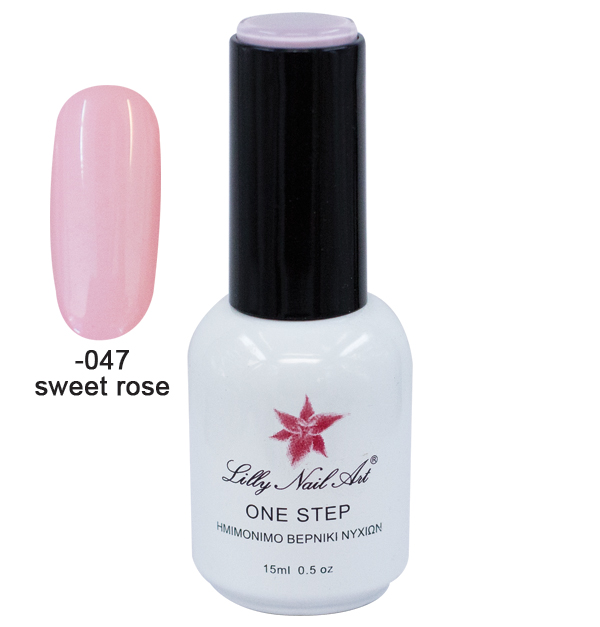 Ημιμόνιμο μανό one step 15ml - Sweet Rose 