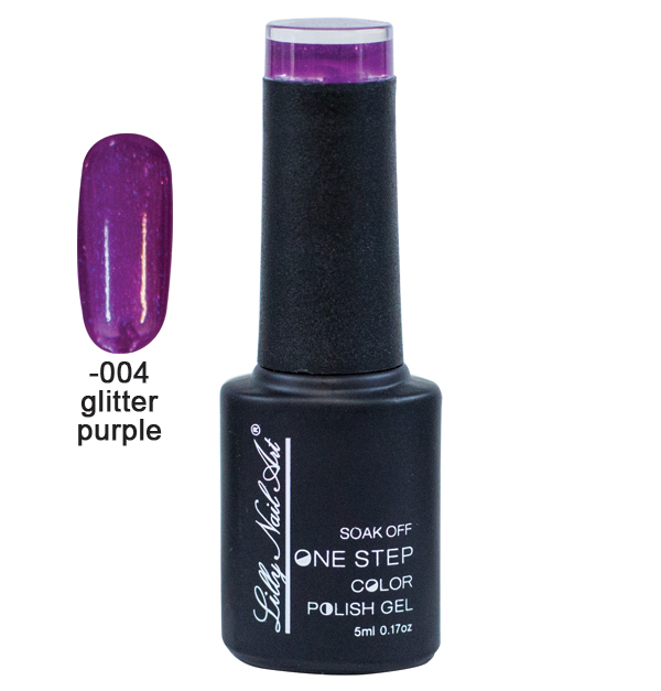 Ημιμόνιμο μανό one step 5ml - Glitter purple [40504002-004]