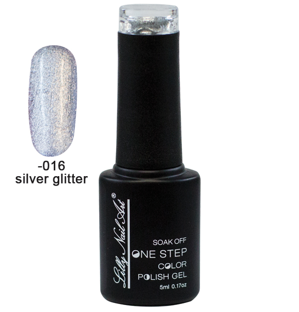 Ημιμόνιμο μανό one step 5ml - Silver glitter 