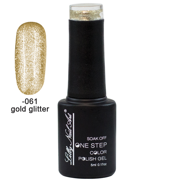 Ημιμόνιμο μανό one step 5ml - Gold glitter [40504002-061]